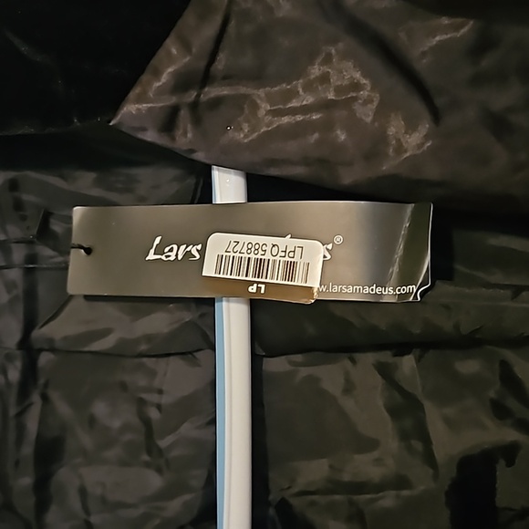 Lars Amadeus sz.L black velvet blazer suit coat NWT - Picture 4 of 9